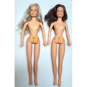 Charlies Angels Jill and Sabrina 9" Dolls Nude Hasbro Spelling Goldberg 1977